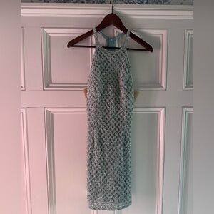 SHERRI HILL embellished halter formal dress- 6